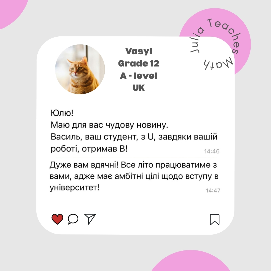 Original feedback about lessons with Vasyl